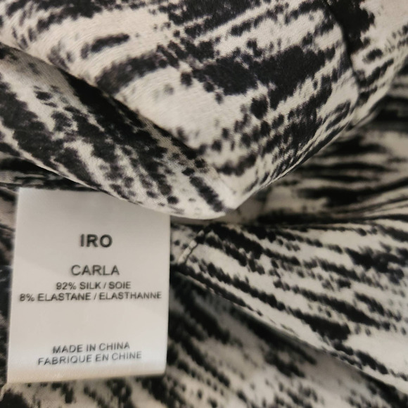 I R O Black and Cream Blouse size 40/ US 8 - Picture 10 of 11